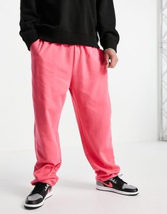 Розовые супер oversized-джоггеры с затягивающимся низом на фиксаторах-тогл ASOS DESIGN-Розовый цвет