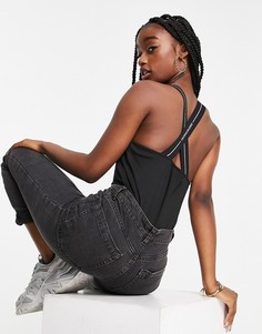 Черное боди с перекрестными бретельками на спине Calvin Klein Jeans-Черный цвет