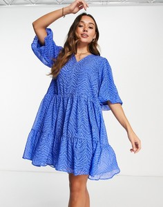 Синее свободное платье с принтом In Wear Hadria-Голубой