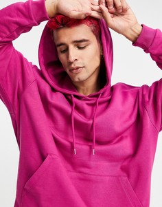 Ярко-розовый худи в стиле oversized от комплекта ASOS DESIGN-Розовый цвет