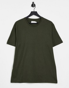 Классическая футболка цвета хаки Topman-Зеленый цвет