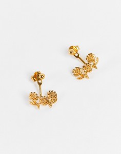 Золотистые миниатюрные серьги с петлями Olivia Burton-Золотистый