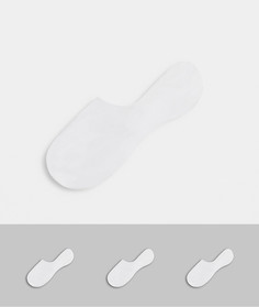 3 пары белых ультракоротких носков Polo Ralph Lauren-Белый