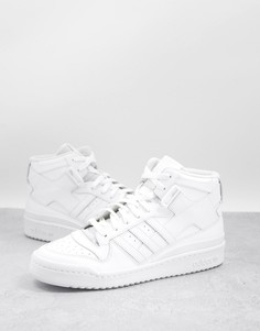 Белые кроссовки средней высоты adidas Originals Forum-Белый