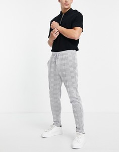 Серые джоггеры в клетку Topman-Серый