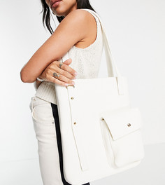 Эксклюзивная сумка-шоппер из парусины с несколькими карманами Glamorous-Светло-бежевый цвет