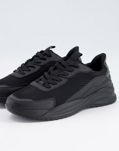 Черные кроссовки со вставками ASOS DESIGN-Черный