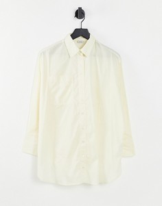 Хлопковая рубашка в стиле oversized лимонного цвета Pimkie-Желтый