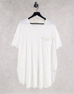 Oversized-футболка цвета слоновой кости Free People Take It Easy-Белый