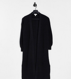 Черный кардиган макси Topshop Petite-Черный цвет