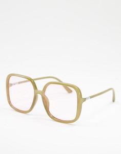 Солнцезащитные очки с двойной перемычкой в стиле 70-х Madein-Коричневый цвет Madein.