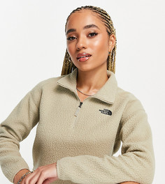 Бежевый укороченный топ из флиса и шерпы The North Face – эксклюзивно для ASOS-Светло-бежевый цвет