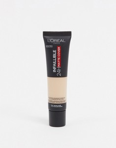 Матирующая тональная основа c SPF 18 LOreal Paris Infallible 24hr-Коричневый цвет Loreal