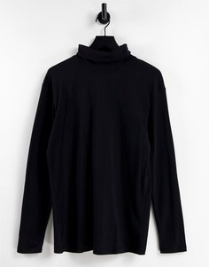 Черная водолазка из органического хлопка Jack & Jones Essentials-Черный цвет