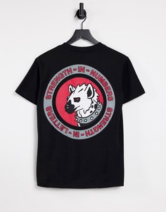 Черная футболка с принтом на спине The Hundreds Strength-Черный цвет