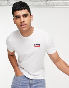 Белая футболка с логотипом Lee-Белый