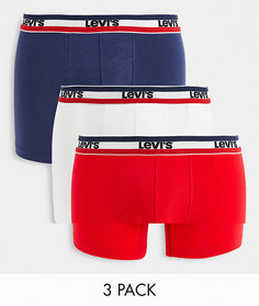 Набор из 3 боксеров-брифов с логотипом темно-синего, красного и белого цветов Levis Sportswear-Multi Levis®