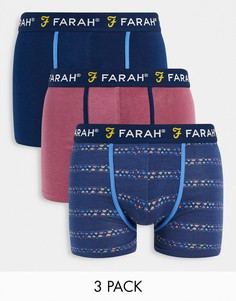 Набор из 3 боксеров фиолетового цвета Farah Palanada-Фиолетовый цвет