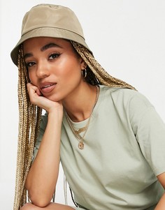 Светло-бежевая нейлоновая панама ASOS DESIGN-Светло-бежевый