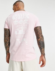 Розовая футболка с принтом "Higher Being" Friend or Faux-Черный цвет