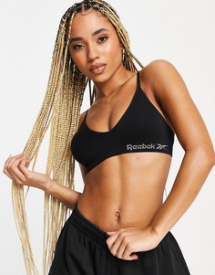 Черный бесшовный бюстгальтер Reebok Justine-Черный цвет
