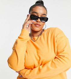 Оранжевый свитшот из органического хлопка ASOS DESIGN Curve-Оранжевый цвет