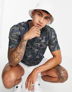 Спортивная футболка темного камуфляжного цвета от комплекта Avant Garde Spartan-Черный цвет