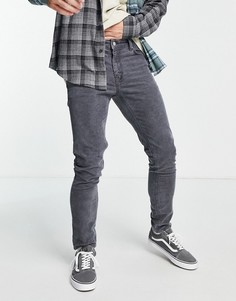 Серые вельветовые джинсы зауженного кроя ASOS DESIGN-Серый