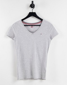 Серая футболка с короткими рукавами Tommy Jeans-Серый