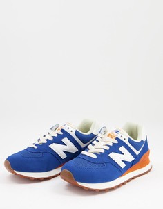 Голубые кроссовки New Balance 574-Голубой