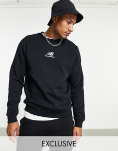 Черный свитшот с логотипом New Balance – эксклюзивно для ASOS-Черный цвет