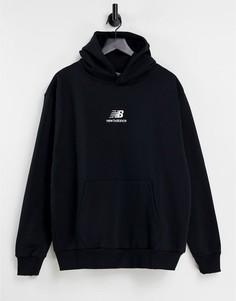 Черный худи с логотипом New Balance – эксклюзивно для ASOS-Черный цвет