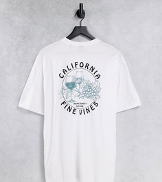 Белая oversized-футболка с принтом "California wine" на спине Only & Sons – эксклюзивно для ASOS-Белый