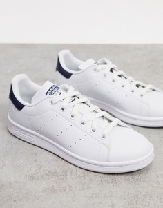Бело-синие кроссовки adidas Originals vegan Stan Smith-Темно-синий