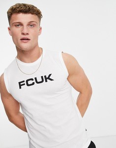 Белая футболка без рукавов FCUK-Белый French Connection