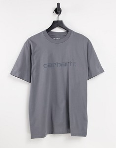 Серая футболка с принтом Carhartt WIP-Серый