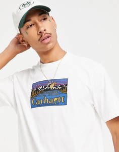 Белая футболка с принтом Carhartt WIP-Белый