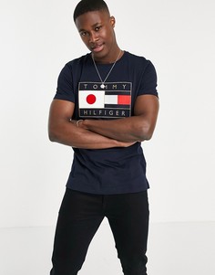 Футболка с изображением флага Японии Tommy Hilfiger-Черный