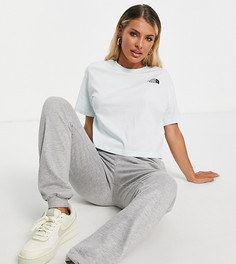 Голубой кроп-топ с фирменной эмблемой The North Face – эксклюзивно для ASOS