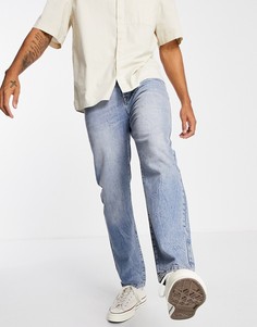 Светлые прямые джинсы Topman-Голубой