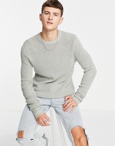 Светло-серый джемпер с круглым вырезом Jack & Jones