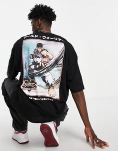 Черная футболка с графическим принтом "Streetfighter" ASOS DESIGN-Черный цвет