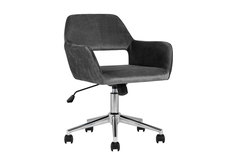 Стул офисный Ross Chrome Velvet Grey Hoff