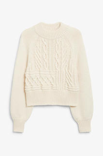 Вязаный свитер с рукавами-фонариками Monki