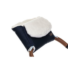 Муфта меховая для коляски Nuovita Vichingo Bianco Blu scuro, Темно-синий