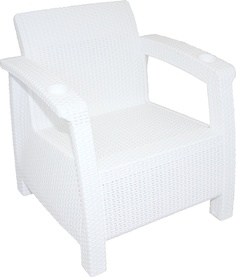 Кресло "Ротанг" (730х700х790) без подуш. (белый) Alternativa