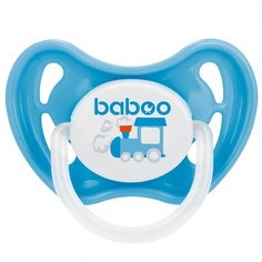Соска-пустышка силиконовая Baboo Transport, скошенная, ночная (от 0 месяцев) 5-421