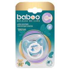 Соска-пустышка Baboo, латексная, круглая Tansport (6 месяцев)