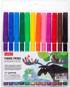 Фломастеры Hatber Подводный мир 12 цветов