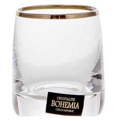 Стопки 60 мл 6 шт Crystalite Bohemia "Идеал Отводка платина" 094203
